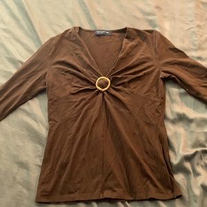 Long sleeve brown top